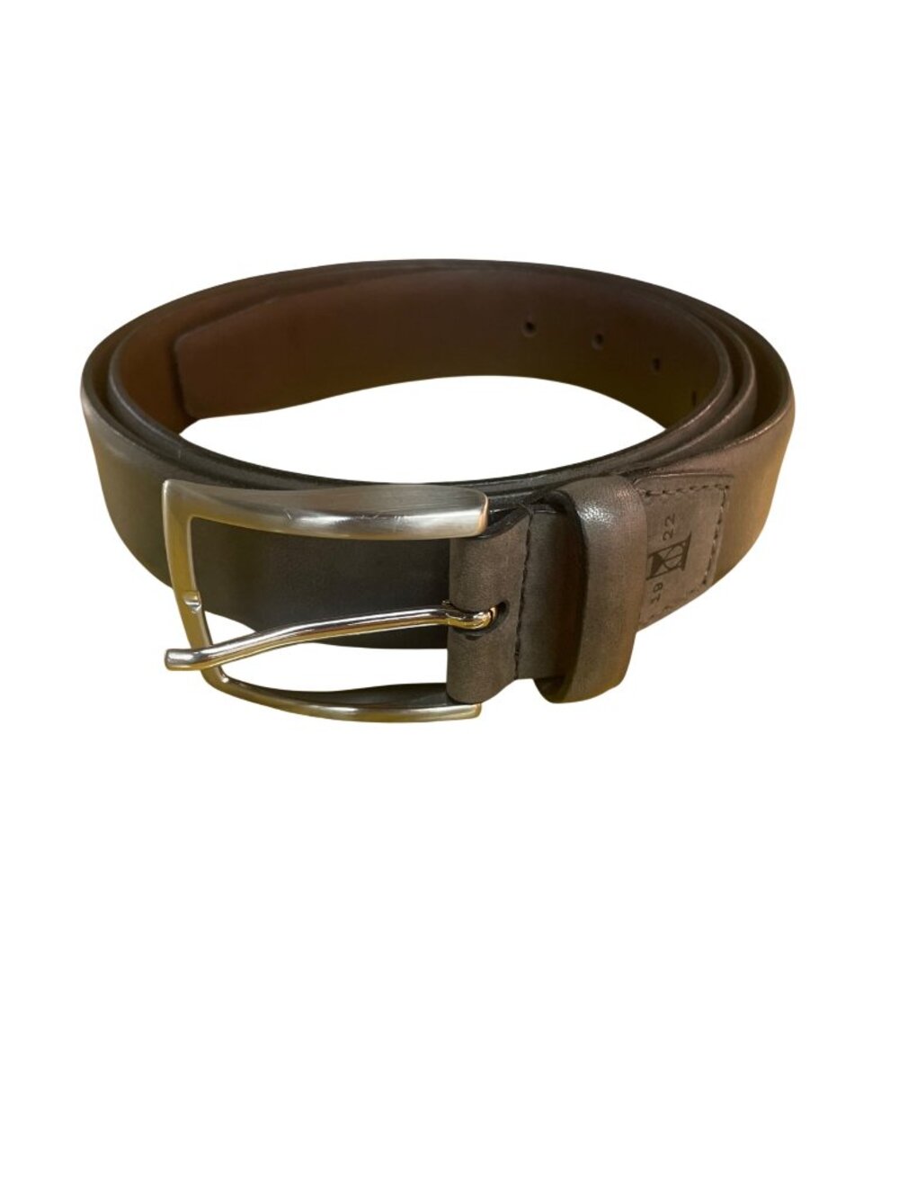 Allen Edmonds Glass Avenue Leather Adjustable Belt Gray Sz 44 1015595